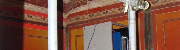 RWTH, DE NMR-MOUSE measuring a depth profile through a Roman fresco